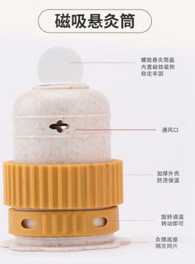 磁吸私密艾灸套盒 16粒铁帽私密灸导管女性妇科会阴灸艾柱套盒