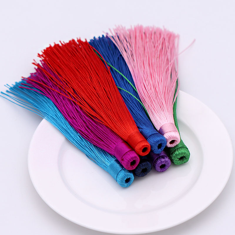 12cm无挂头流苏穗子diy古风饰品配件发簪材料压襟禁步永顺丝绒 - 图0