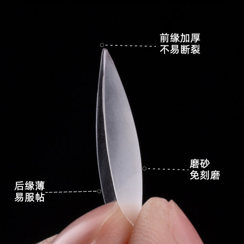 美甲店专用全贴半贴超薄无痕免磨延长甲片新手练习打版多甲型混装 - 图3