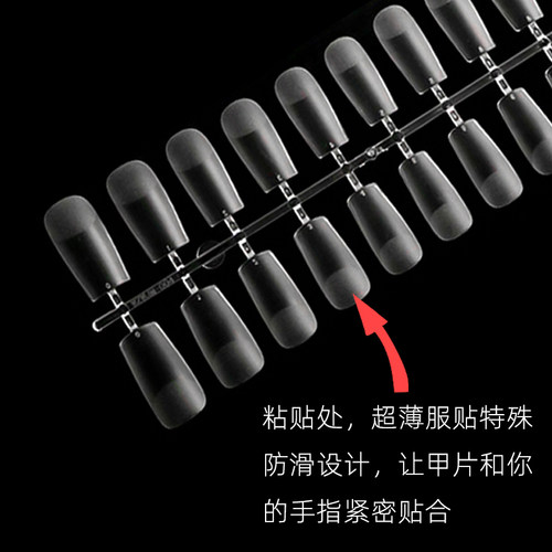 美甲店专用全贴半贴超薄无痕免磨延长甲片新手练习打版多甲型混装 - 图0