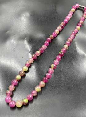 女款8毫米桃花玉项链锁骨链