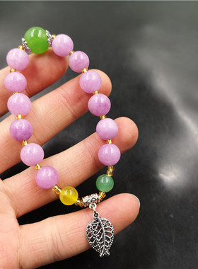 四海玉器新款女式翠玉毫米手链