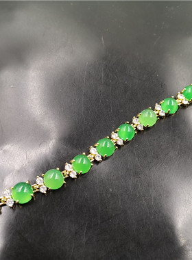 镶嵌玛瑙手串绿玉髓特价