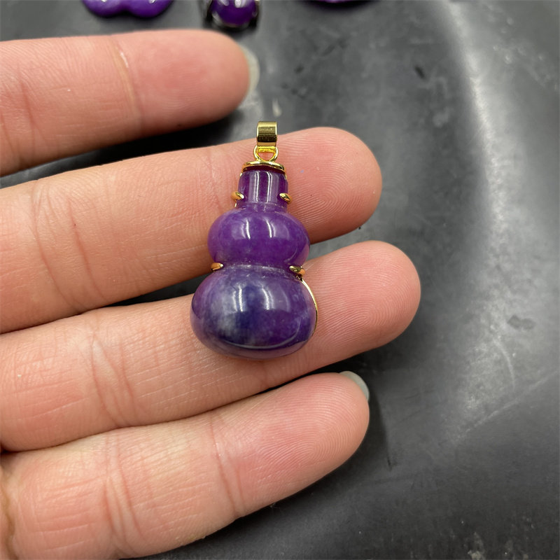 真空电镀镶嵌紫色舒俱来葫芦吊坠 水滴挂件 紫色福字平安扣玉坠,淘宝优惠券,粉丝福利购,淘宝优惠卷