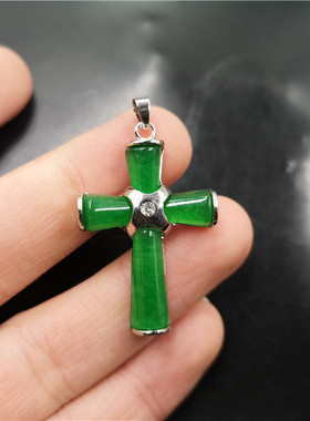 四海玉器真空电镀翠绿色宝宝吊坠