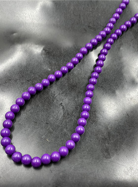 紫云母项链圆珠锁骨链