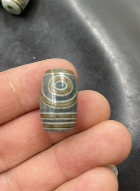 绿色天珠玛瑙勒子筒珠