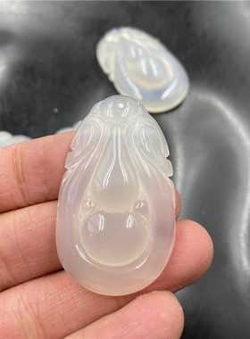 玉髓玛瑙水滴葫芦挂件