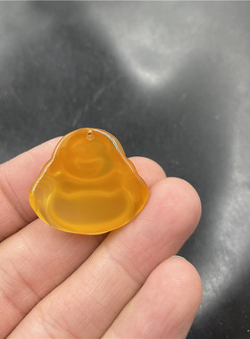 玉髓玛瑙弥勒佛吊坠挂件