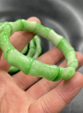 女款绿色竹节手链节节高