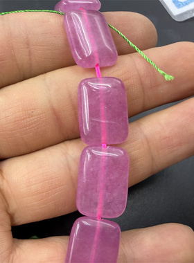 DIY饰品配件紫色方块散珠 天河石长方形珠子 酒红色长方块散批