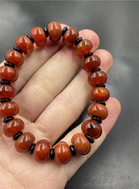 红玛瑙手链女款算盘珠手串