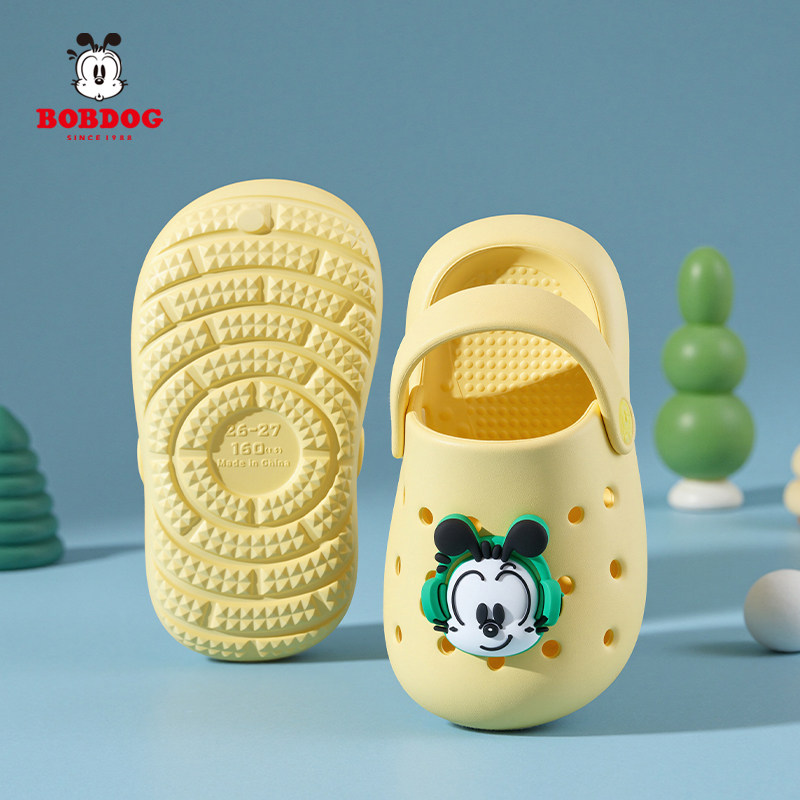 巴布豆小童1-3岁男童包头拖鞋夏居家软底防滑透气宝宝儿童洞洞鞋,淘宝优惠券,粉丝福利购,淘宝优惠卷