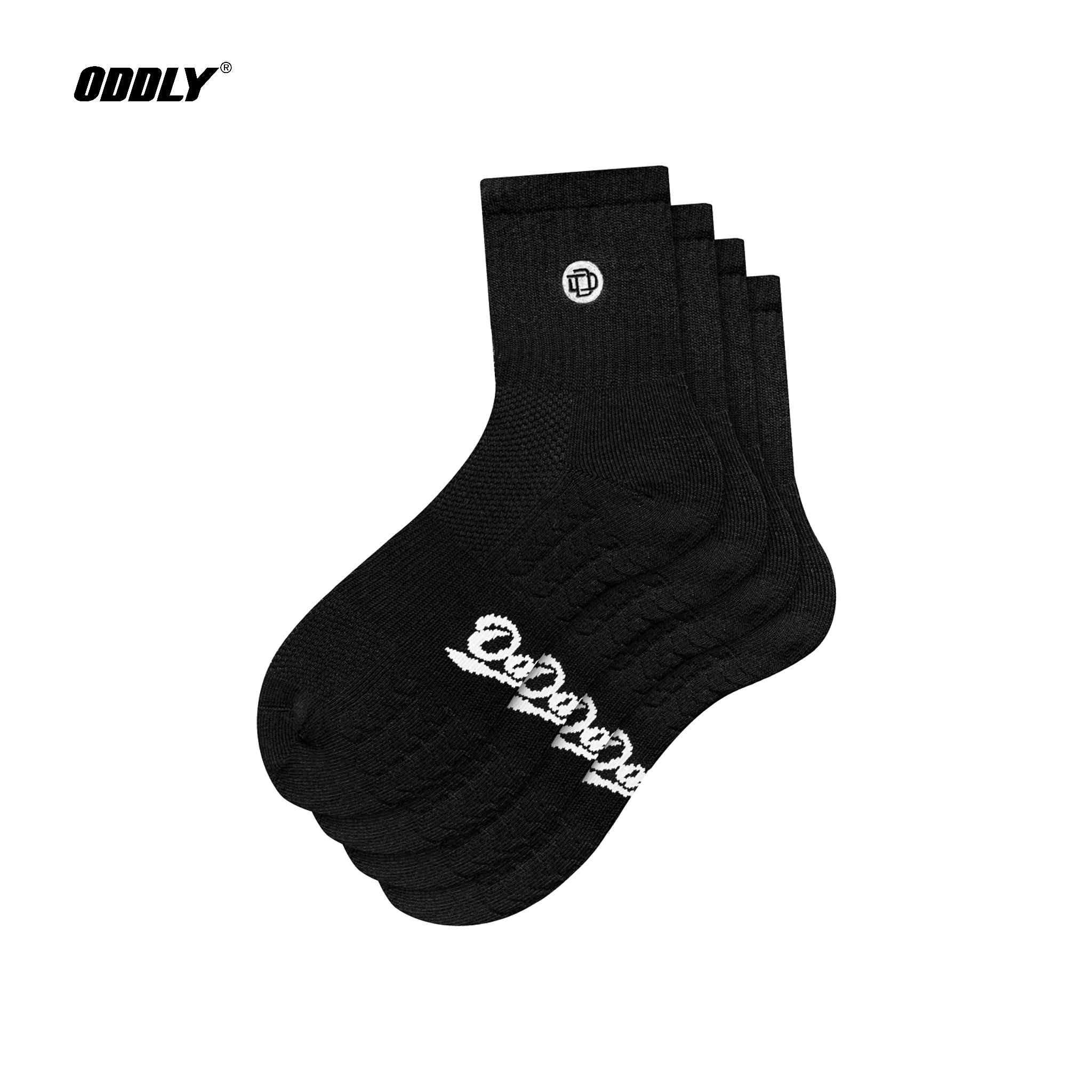 ODDLY【life2.0】2双装莱卡纯棉运动袜子跑步毛巾底10A抗菌防臭 - 图2