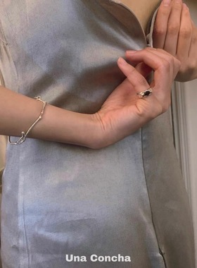 韩国coldframe树枝纯银手镯