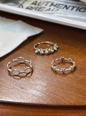 甜美蝴蝶结戒指S925纯银小众