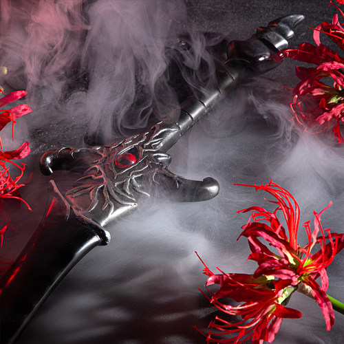 【natto】厄命弯刀花城cos道具带鞘天官红伞赐福cos服 - 图2