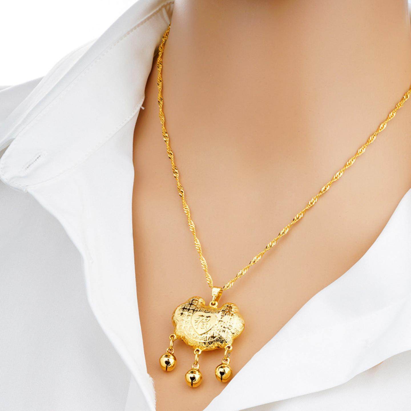 越南沙金保色金儿童宝宝长命锁 黄铜镀24K金小孩长命百岁项坠,淘宝优惠券,粉丝福利购,淘宝优惠卷