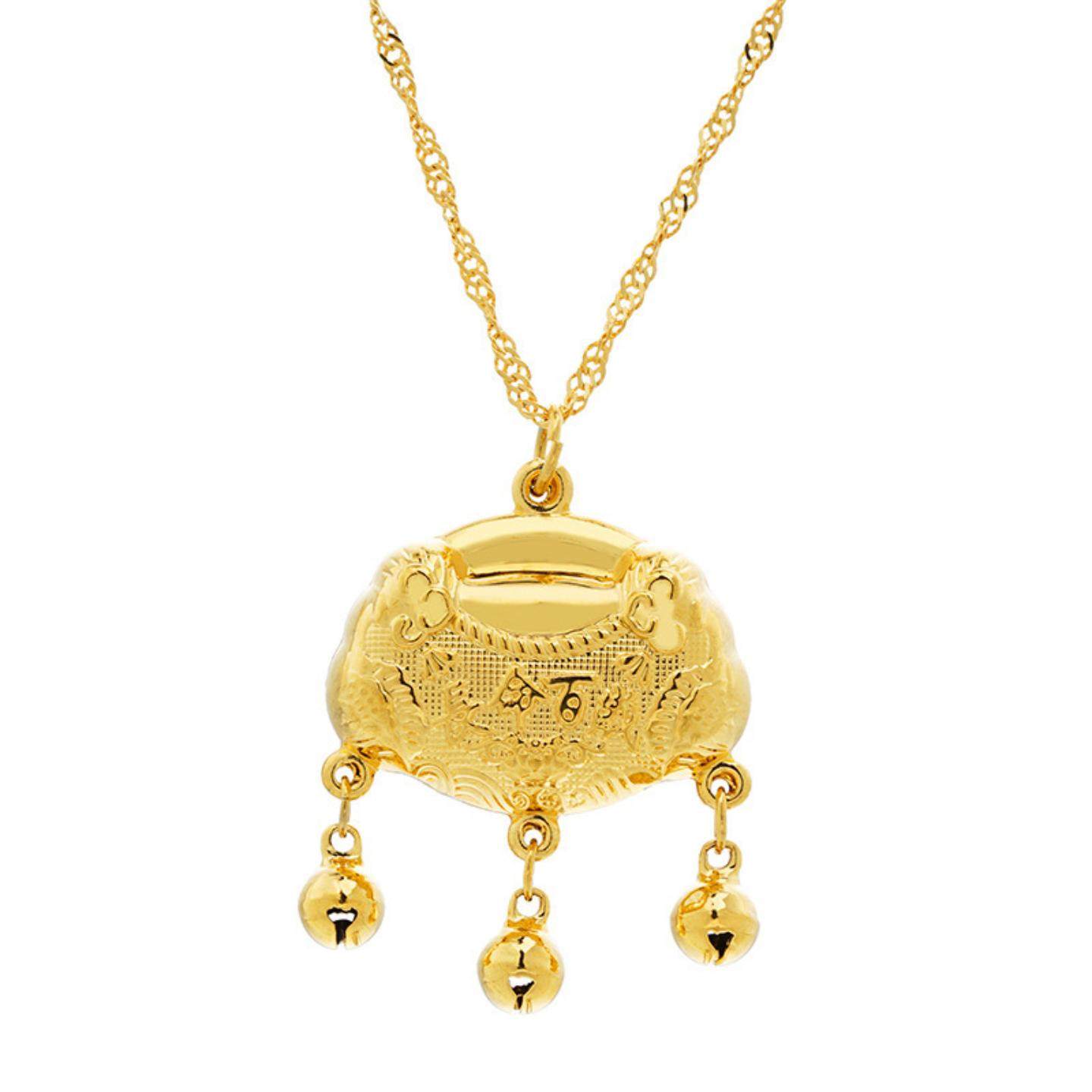 越南沙金保色金儿童宝宝长命锁 黄铜镀24K金小孩长命百岁项坠,淘宝优惠券,粉丝福利购,淘宝优惠卷