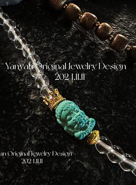 海南绿奇楠沉香六方手链