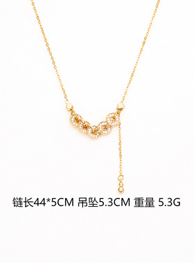 STINA新款爆款五帝铜项链女轻奢