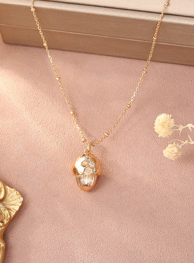 STINA爆款拉丝松果项链轻奢高级