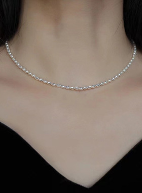 STINA新款淡水珍珠项链女极细小