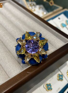 STINA双层天然青金石串珠项链水