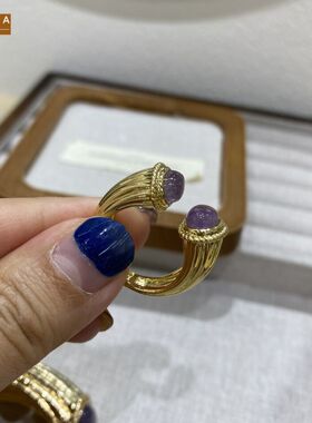 STINA新款小众设计天然紫色宝石