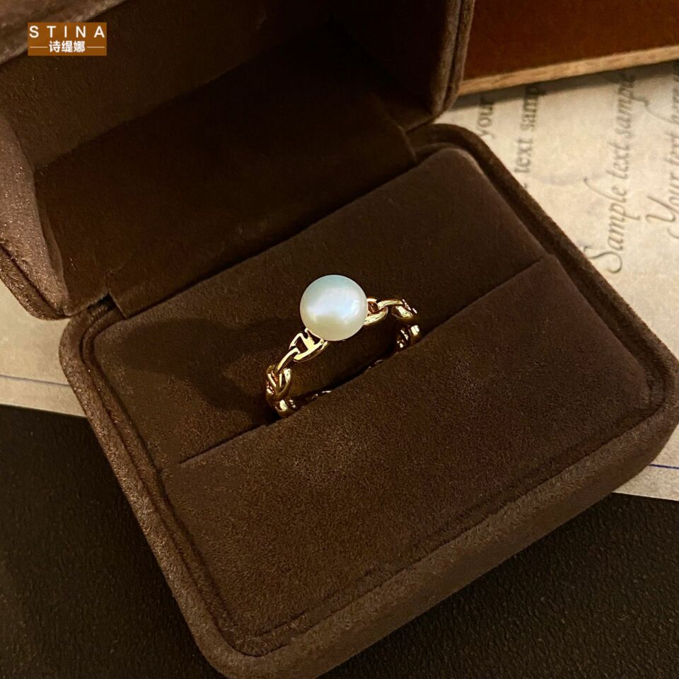 STINA Freshwater Pearl Opening Adjustable Index Finger