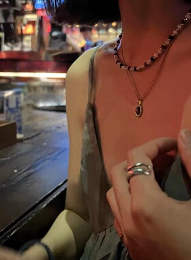 STINA虎眼石锁骨链女轻奢小众叠