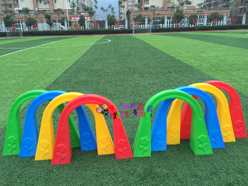 幼儿园游戏塑料钻洞 感统器材 立体钻山洞 钻圈 拱形门摔不烂环保 - 图1