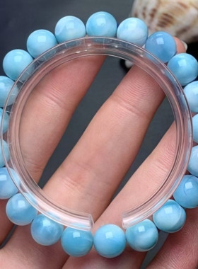 正品天然高品质海纹石9mm圆珠手链女款文玩手串稀有珠宝饰品