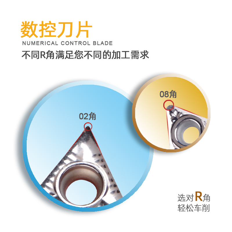 数控铝用刀片TCGT090202 110204 16T304-AK三角型内孔外圆车刀粒