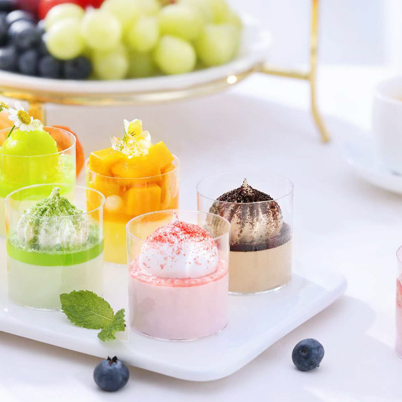 奥昆慕斯杯蛋糕提拉米苏圆形杯子茶歇小甜品摆摊酒店自助餐摆台批 - 图2