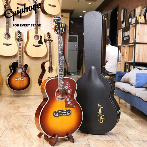 易普峰Epiphone 蜂鸟J200 Parlor J45 Custom全单民谣木吉他 预售 - 图2