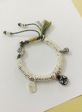 吞金兽银盘缠编织手绳小众设计感个性时尚精致复古百搭手链来财