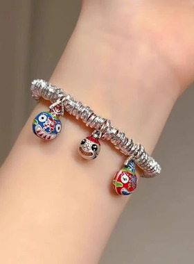 吞金兽盘缠手链绳女款如意蓝手串新中式礼物小众民族风手绳手串