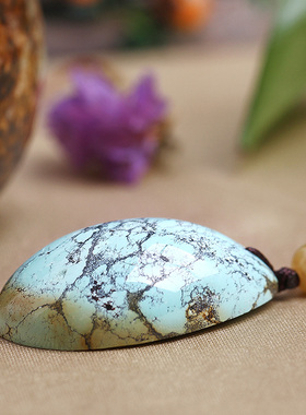 天然原矿绿松石随形饰品礼物吊坠