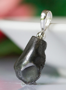 独家美国陨石925银随形镇宅吊坠