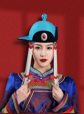 蒙勒图蒙古帽子拍照凹造型帽饰