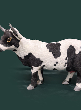 黑白大花奶牛仿真小动物内蒙古田园草原摆件摆设装饰品餐桌草坪