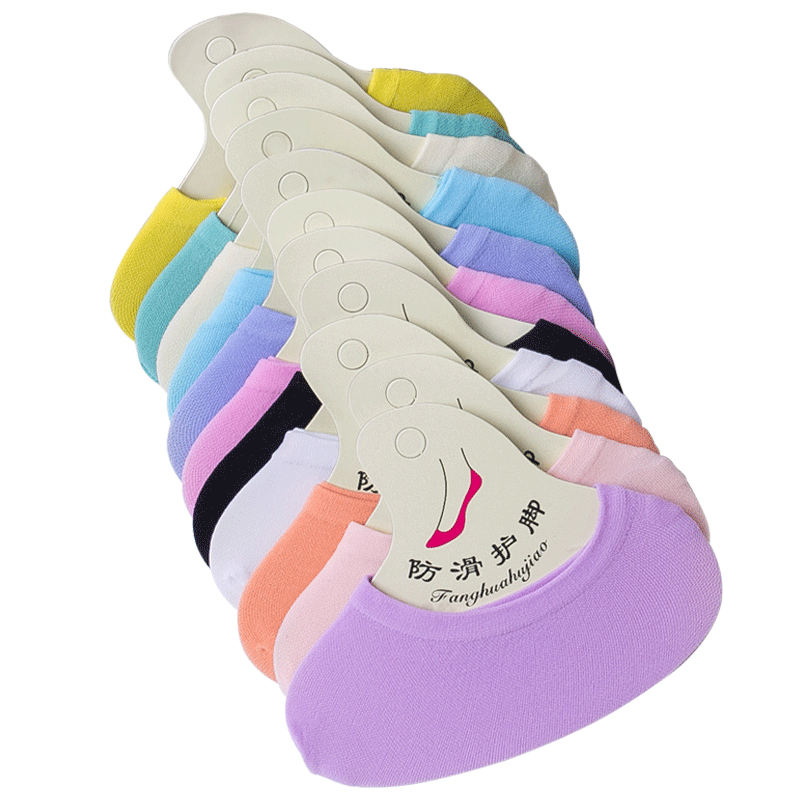 隐形硅胶防滑夏季糖果色浅口袜丝袜 浮仕流船袜