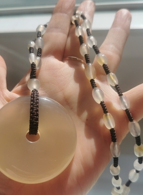 逊克玛瑙平安扣满脑质地油润通透佩戴时尚做毛衣链百搭款包邮