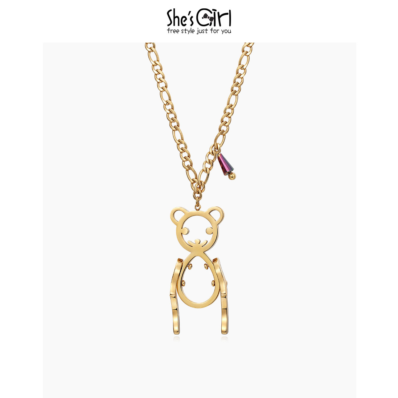 shesgirl茜子潮范女孩趣味兔子项链 shesgirl项链