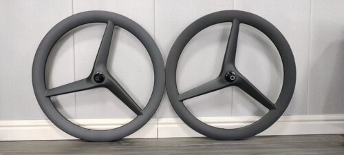 fixed gear碳纤维三刀轮组错位三刀轮碳死飞三刀轮公路开口700C - 图0
