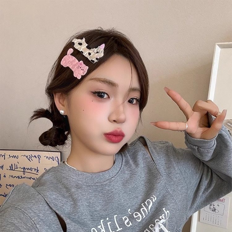 可爱卡通派对小狗猫咪发夹女侧边碎发刘海夹女孩鸭嘴夹子头饰发卡,淘宝优惠券,粉丝福利购,淘宝优惠卷