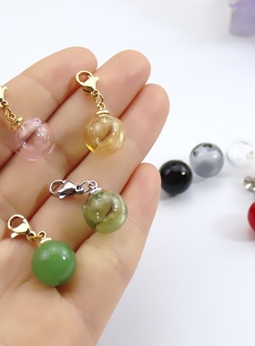 香水精油珠吊坠针孔香薰扩香珠DIY项链手链百搭小滴溜饰品挂件