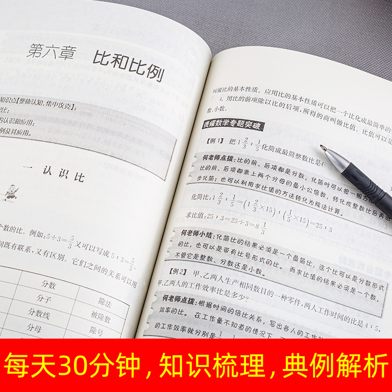 何德耀教你3年攻克小学数学1年攻克初中数学四五六年级小学123456年级初一初二初三数学教辅教案练习题小升初小考数学复习资料 - 图2