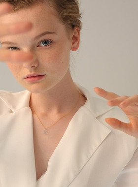 轻奢吊坠天然宝石项链